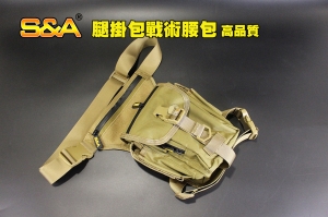 【翔準AOG】S&A戰術腿掛腰包(沙) 迷彩腰包戰術腿包露營軍事裝備  SNA-01-9