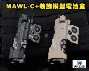 【翔準軍品】【WADSN】沃德森 MAWL-C+鐳射指示器裝飾模型戰術電池盒無功能20MM導軌 