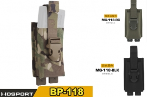 【翔準AOG】WoSporT 織帶單聯彈匣套 MG-118 5.56迷彩配件包 戰術背心胸掛拓展配件包 molle