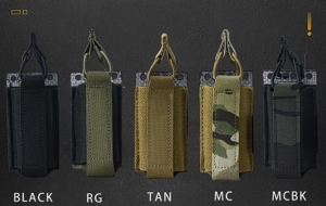 【翔準】500D 尼龍 單連 9MM 彈匣套  腰掛 模組化  彈匣套 生存遊戲 袋  X0-7AGPKG