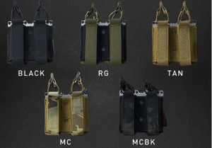 【翔準】500D 尼龍 雙連 9MM 彈匣套  腰掛 模組化  彈匣套 生存遊戲 袋  X0-7AGPK
