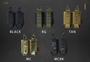 【翔準】500D 尼龍 M4 雙連 彈匣套  腰掛 模組化  彈匣套 生存遊戲 袋  X0-7AGPKG