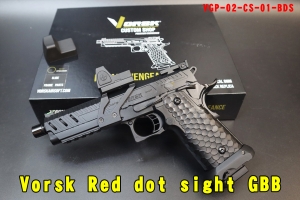 【翔準AOG】Vorsk Hi-Capa 黑+紅點瞄具 Red dot sight Vengeance 5.1 手槍 GBB (Black) VGP-02-CS-01-BDS 瓦斯槍