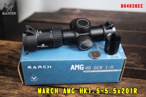 【翔準AOG】MARCH AMG HK1.5-5.5x20IR 瞄準鏡 固定光學氣槍步槍 B04026EC 綠色紅色 狩獵步槍戰術