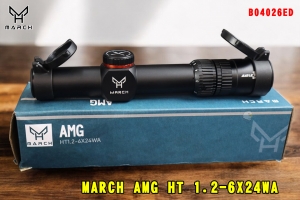 【翔準AOG】MARCH AMG HT 1.2-6X24WA 瞄準鏡 B04026ED 步槍狙擊緊湊型瞄準鏡軍用點十字線狩獵步槍瞄準鏡戰術