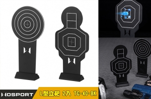 【翔準AOG】 WOSPORT L型立靶 TG-40-BK WST專業訓練射擊靶 抗衝擊IPSC金屬射擊小型計分靶 2pcs