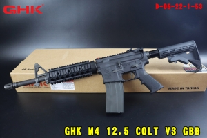 【翔準AOG】免運最新GHK M4 12.5 COLT V3 GBB 瓦斯槍 Colt小馬授權 瓦斯步槍 D-05-22-1-53