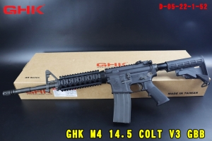 【翔準AOG】免運最新GHK M4 14.5 COLT V3 GBB 瓦斯槍 Colt小馬授權 瓦斯步槍 D-05-22-1-52