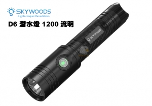 【翔準AOG】Skywoods D6 潛水手電筒 水陸兩用 夜潛戶外防水 自由潛水 保固