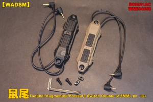 【翔準軍品AOG】【WADSN】鼠尾WD07058 Tactical Augmented Pressure Switch Double (2.5MM) (BK、DE) 裝備 開關 槍燈 老鼠尾 夾具 個人化 B03021AC
